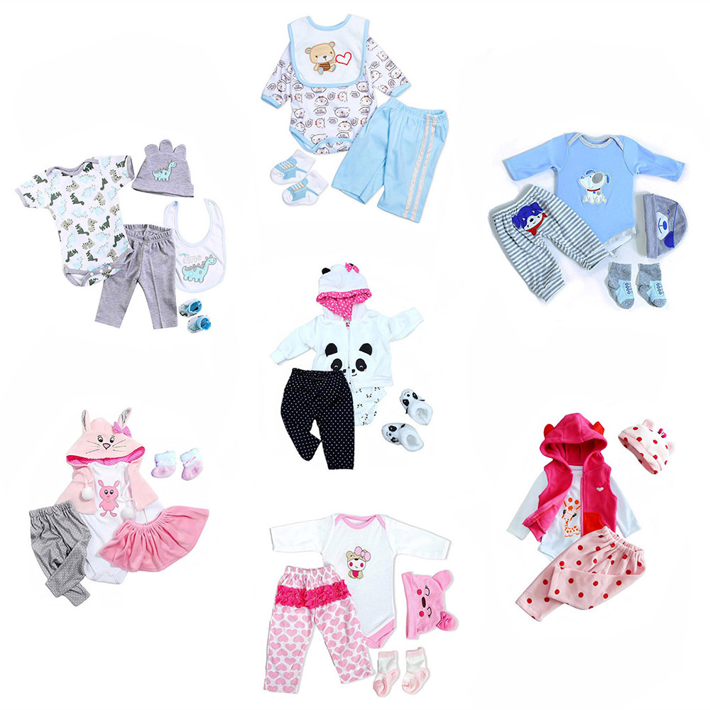 Baby Clothing For Girls - Reborn ตุ๊กตาเสื้อผ้าเด็กทารกเสื้อผ้าชุดสําหรับ 50-55 ซม.เช่นจริงทารกแรกเกิดตุ๊กตา 0-3 เดือนเด็กวัยหัดเดินชุดตุ๊กตาอุปกรณ์เสริม