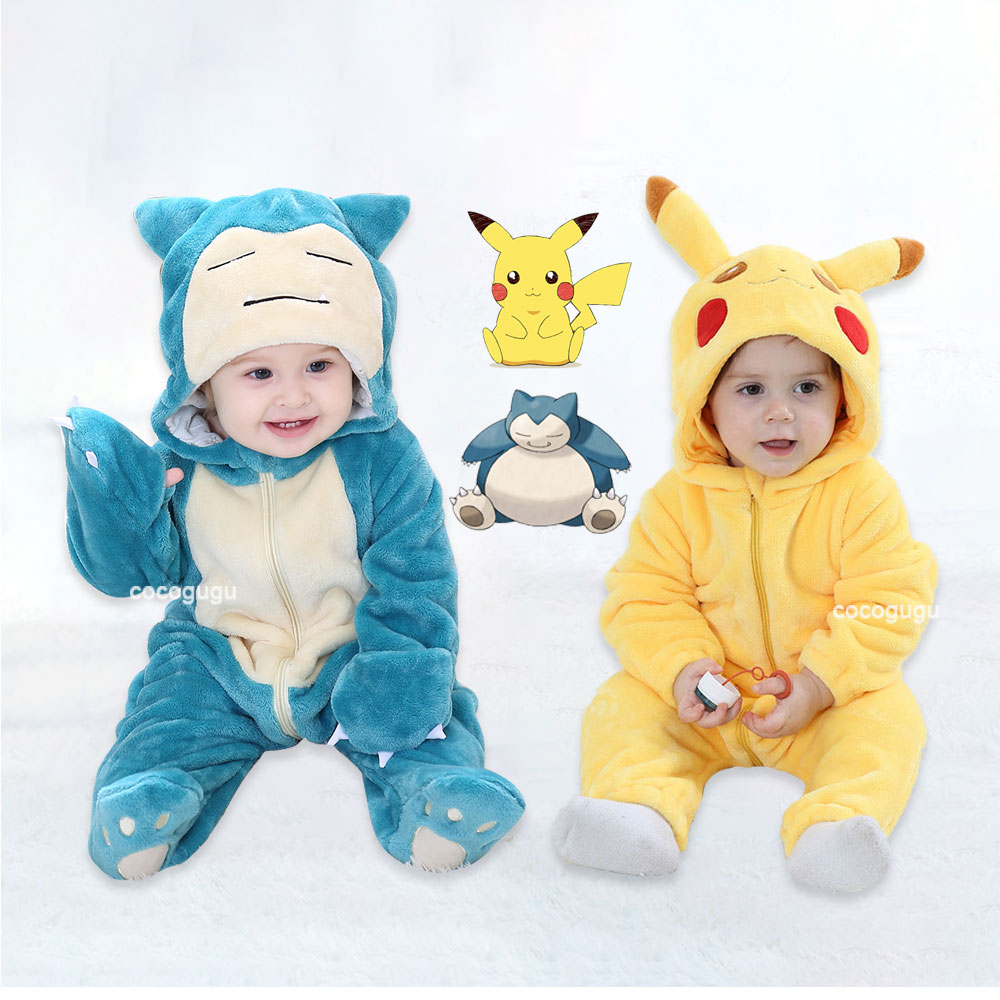 Baby Clothing For Girls - Pokemon เครื่องแต่งกาย 0-5 Y เด็ก Snorlax