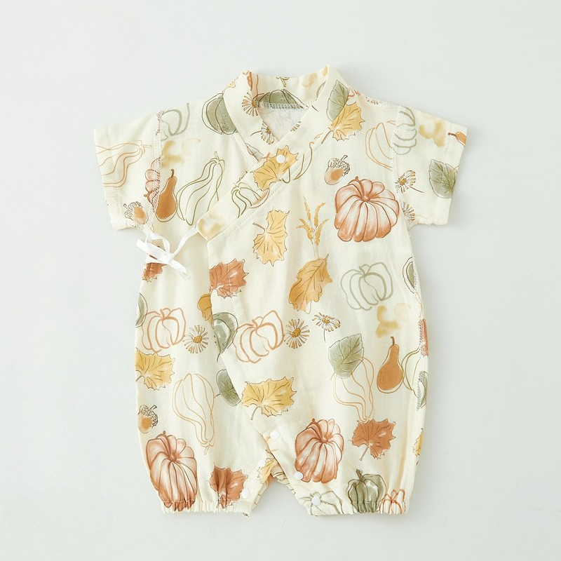 Bamboo Bodysuit Baby - ชุดเด็กอ่อนแบบ unisex สำหรับฤดูร้อน เสื้อผ้าเด็กผู้หญิง ลายพิมพ์น่ารัก แขนสั้น