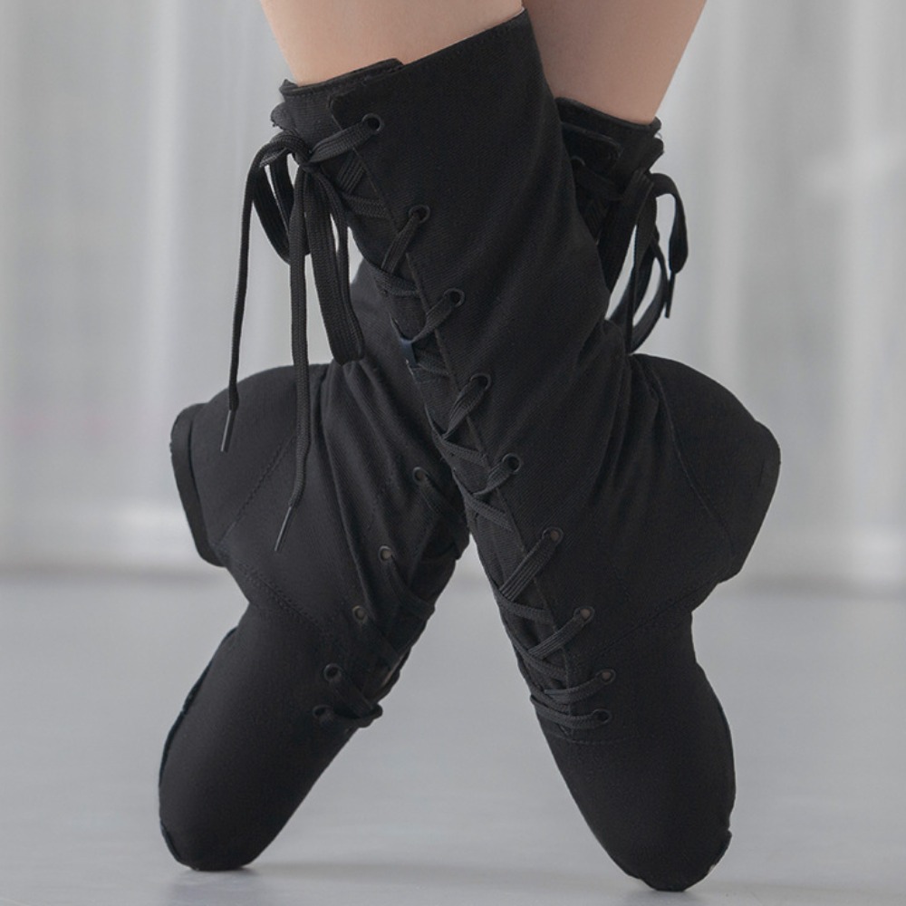 Soft Sole Booties - รองเท้าผ้าใบผู้หญิง 28-44 รองเท้าเต้นรำรองเท้าสำหรับการแสดงบนเวทีรองเท้าหนังนุ่มโมเดิร์นแจ๊สโชว์บอลรูมรองเท้าบัลเล่ต์