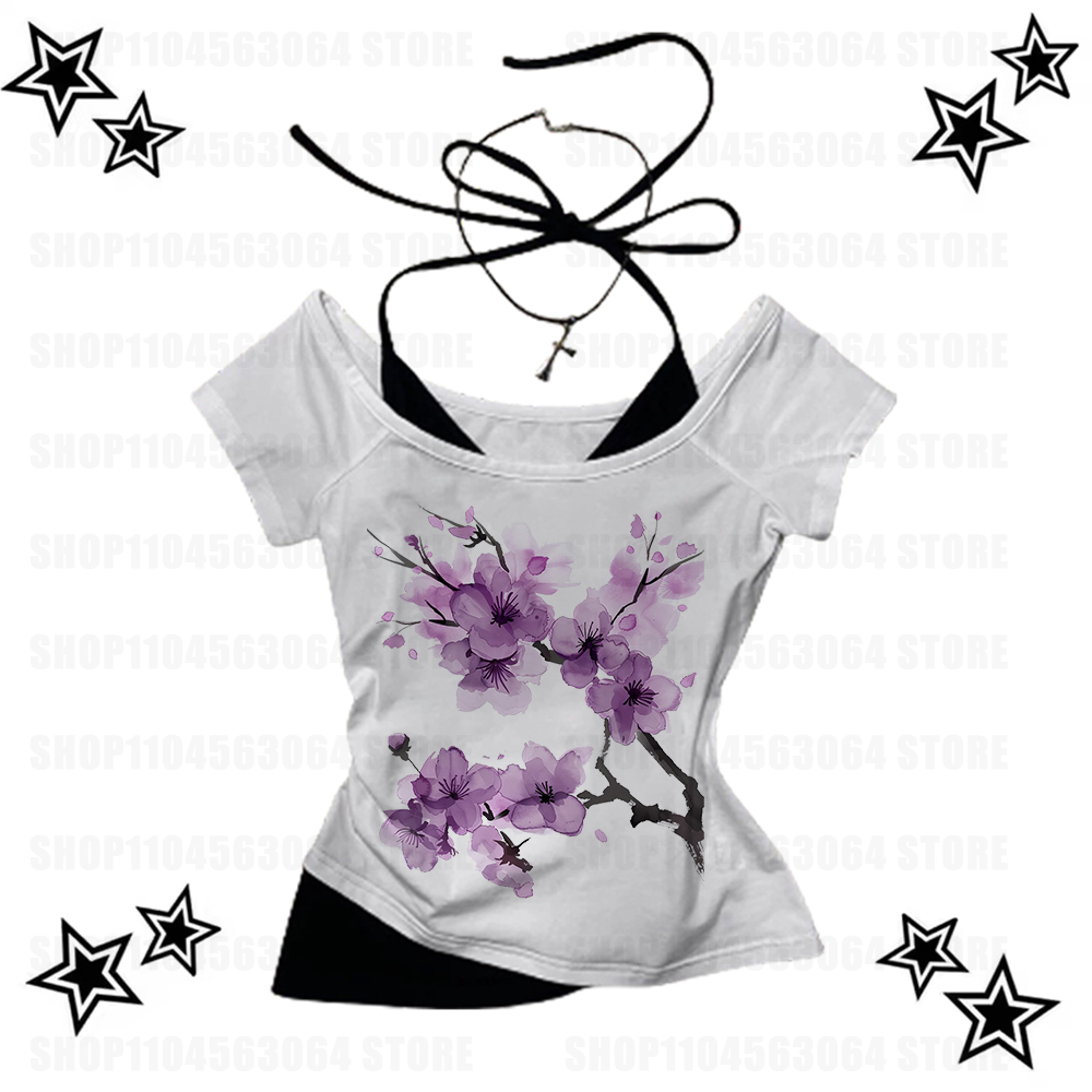 Baby Y2K Clothing - ผู้หญิงรัดตัวกราฟิกพิมพ์เสื้อผ้าVINTAGE Gothic Camisole TOP Grunge Baby