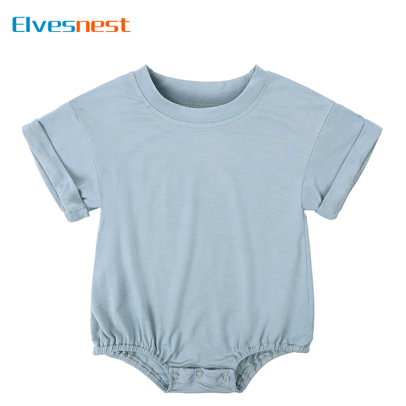 Bamboo Bodysuit Baby - เส้นใยไม้ไผ่เด็กทารกบอดี้สูทแฟชั่นแขนสั้นเสื้อผ้าเด็กทารกฤดูร้อนทารกแรกเกิดเสื้อผ้าถัก Romper 3-24 เดือน