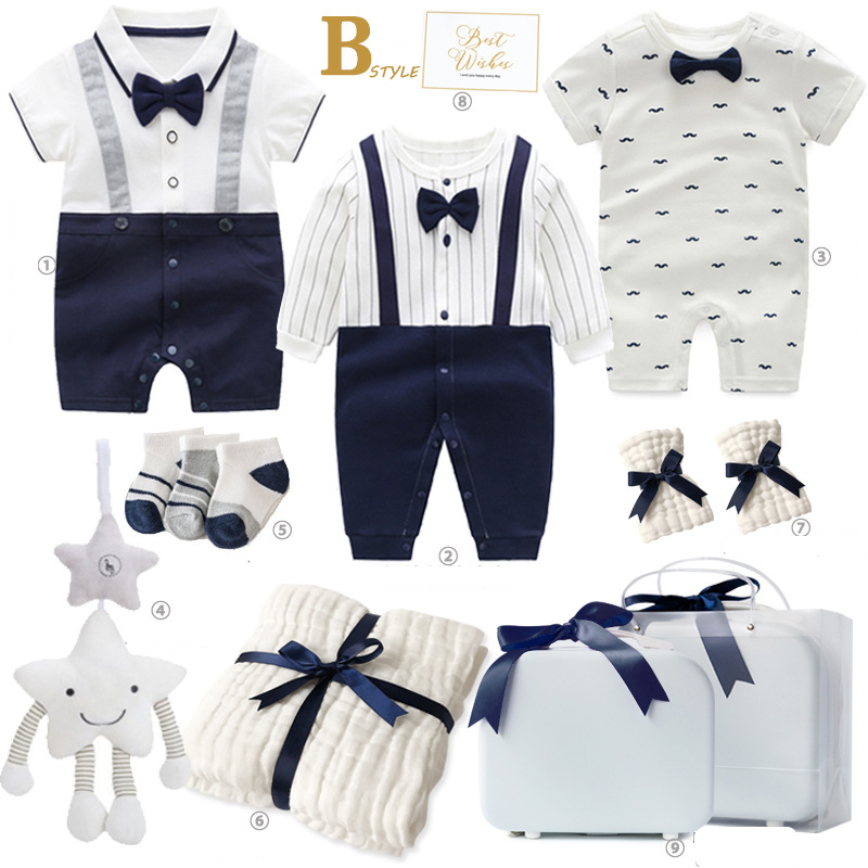 Baby Clothing Neutral - Unisex Neutral ทารกแรกเกิดเสื้อผ้าชุด Fleexe กางเกงขาสั้นผ้าฝ้ายแขนสั้นนุ่มสบาย 0-1