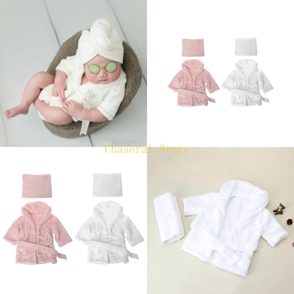 Baby Clothing Newborn - E7CE ใหม่เสื้อคลุมอาบน้ำเด็กผ้าเช็ดตัวสีทึบชุดถ่ายภาพทารกแรกเกิดที่อบอุ่น
