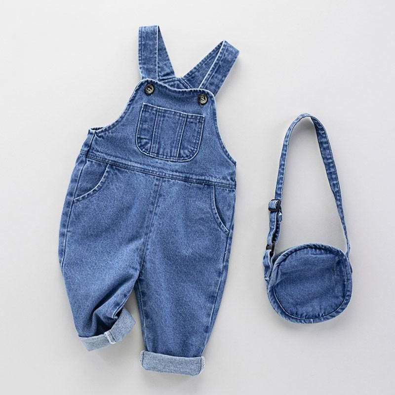 Baby Overall Denim - แฟชั่นเด็ก กางเกงยีนส์อเนกประสงค์ ฤดูใบไม้ผลิ ฤดูใบไม้ร่วง กางเกงยีนส์เด็กใหม่ กางเกงยีนส์เด็กผู้ชาย