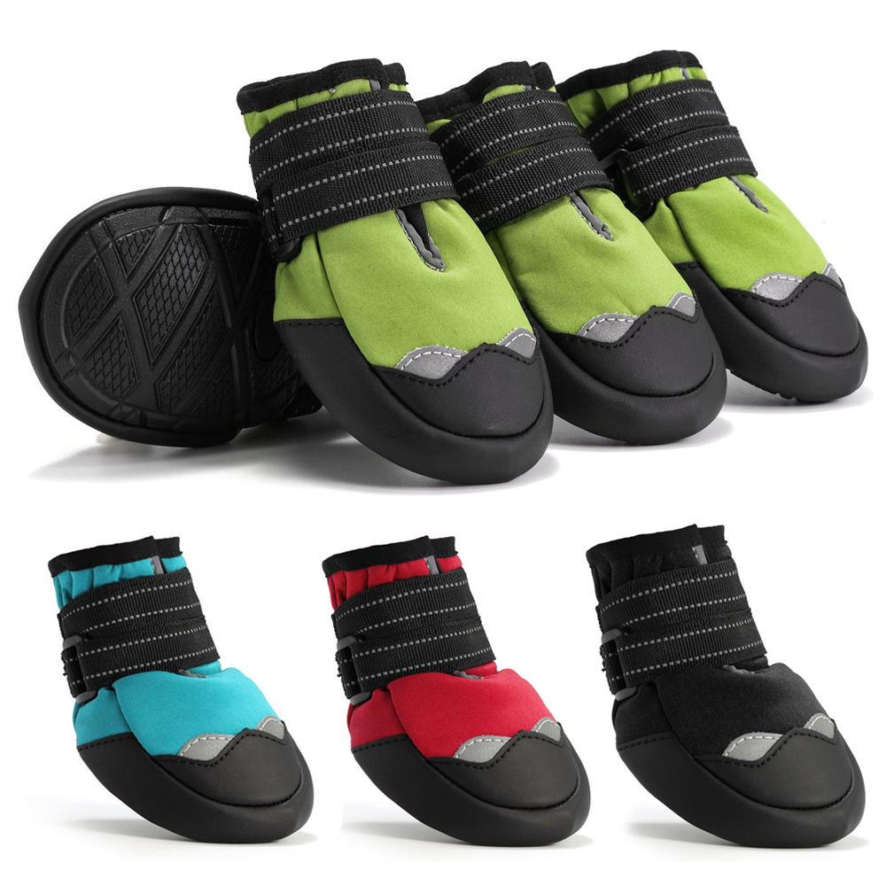 Soft Sole Booties - รองเท้าสำหรับสุนัขขนาดใหญ่นุ่มกันน้ำกันลื่นรองเท้าสุนัข4ชิ้น/เซ็ตยางฝนรองเท้าสุนัขขนาดกลางใหญ่สุนัข Anti Scratch