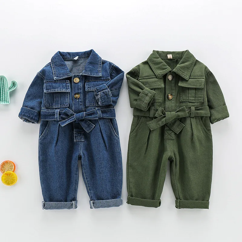 ชุดจั๊มสูทเดนิมเด็ก ฤดูใบไม้ผล - Baby Overall Denim บทวิจารณ์และราคา