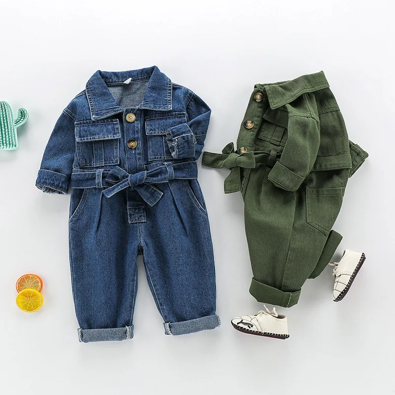 ชุดจั๊มสูทเดนิมเด็ก ฤดูใบไม้ผล - Baby Overall Denim บทวิจารณ์และราคา