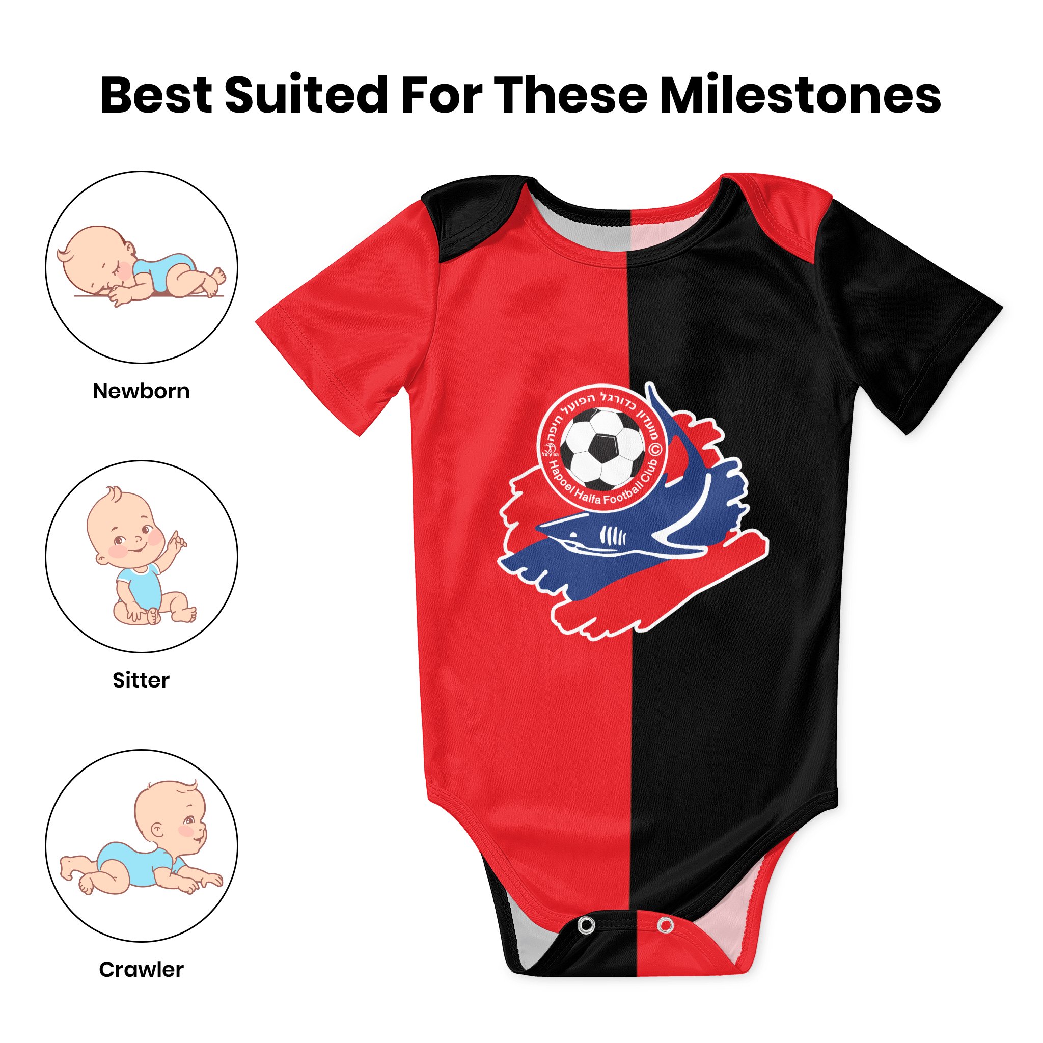 Hapoel Haifa ชุดบอดี้สูทสำหรับ - Romper Onesie Baby บทวิจารณ์และราคา