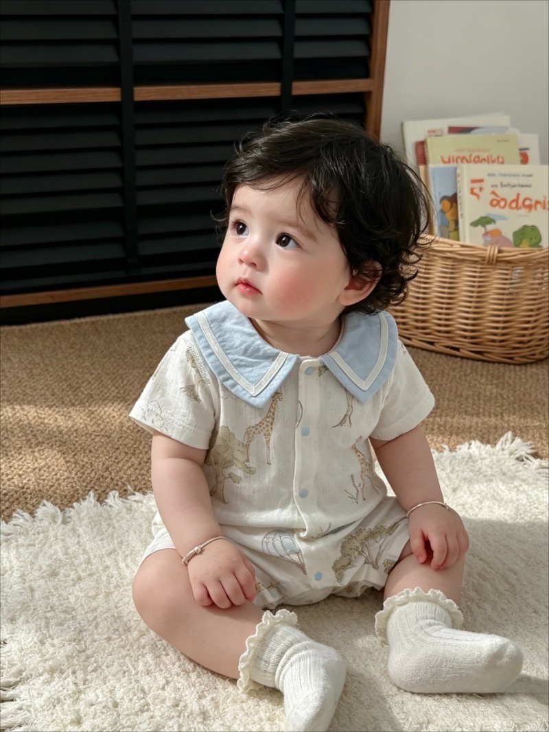 ชุดเด็กทารกยีราฟ ชุดฤดูร้อน ผ้ - Bamboo Bodysuit Baby บทวิจารณ์และราคา