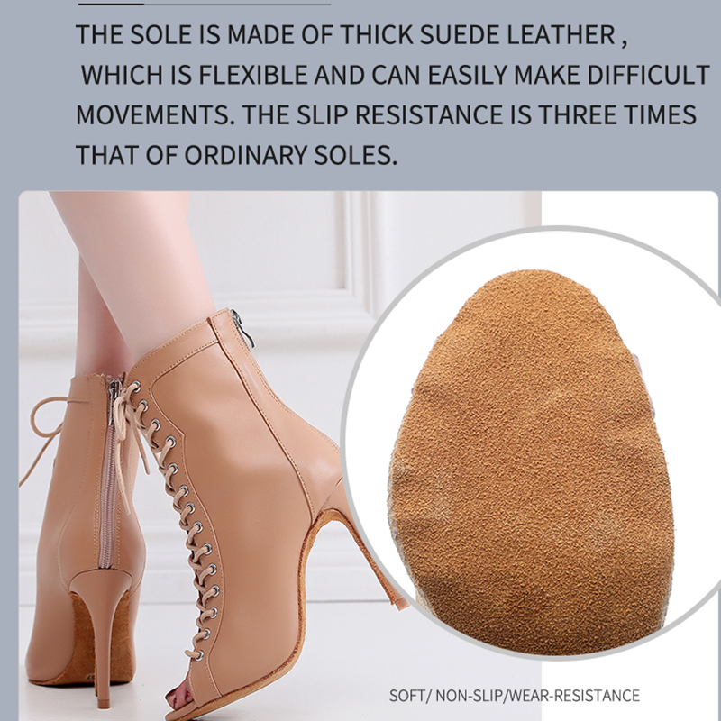 ผู้หญิง Beige สีดํา Latin Danc - Soft Sole Booties บทวิจารณ์และราคา