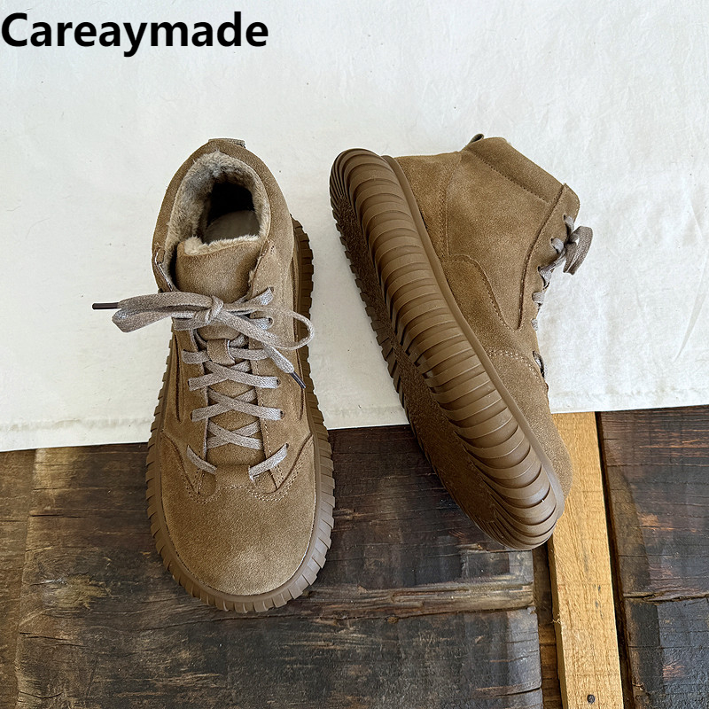 Careaymade-กว้างหัวของแท้หนังผ - Soft Sole Booties บทวิจารณ์และราคา