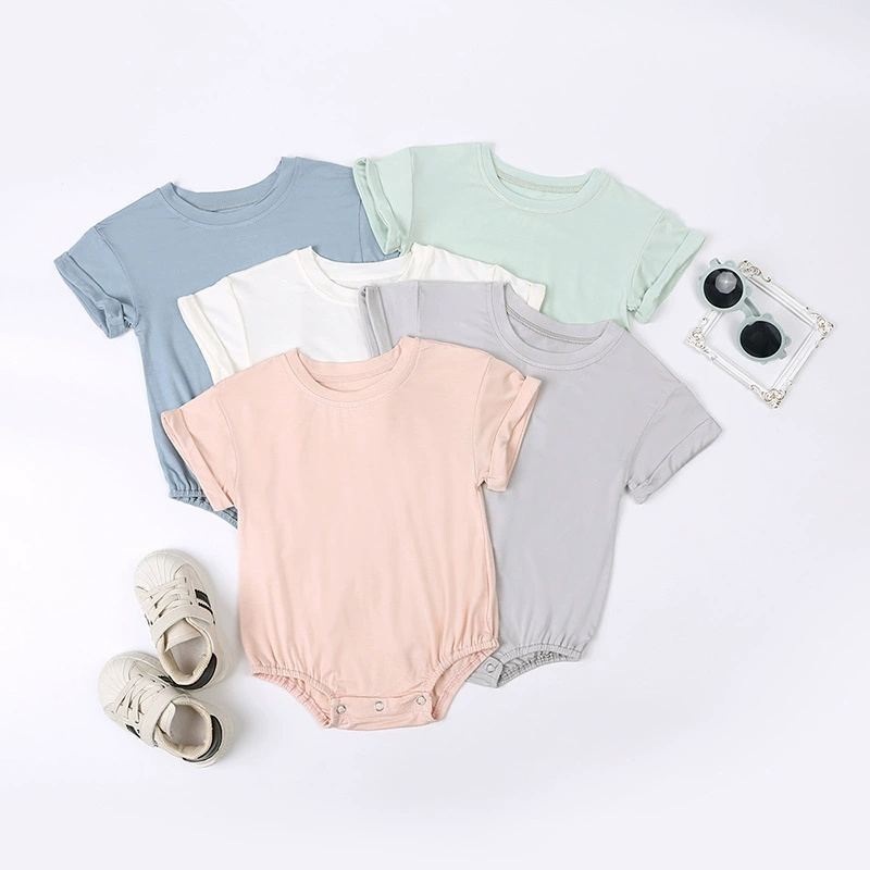 ชุดรอมเปอร์แขนสั้นผ้าใยไผ่สำหร - Bamboo Bodysuit Baby บทวิจารณ์และราคา