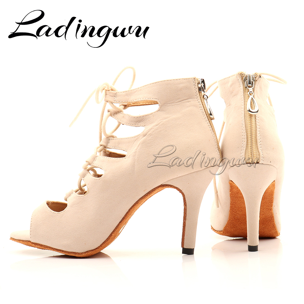 Ladingwu Beige Suede High-Topร - Soft Sole Booties บทวิจารณ์และราคา