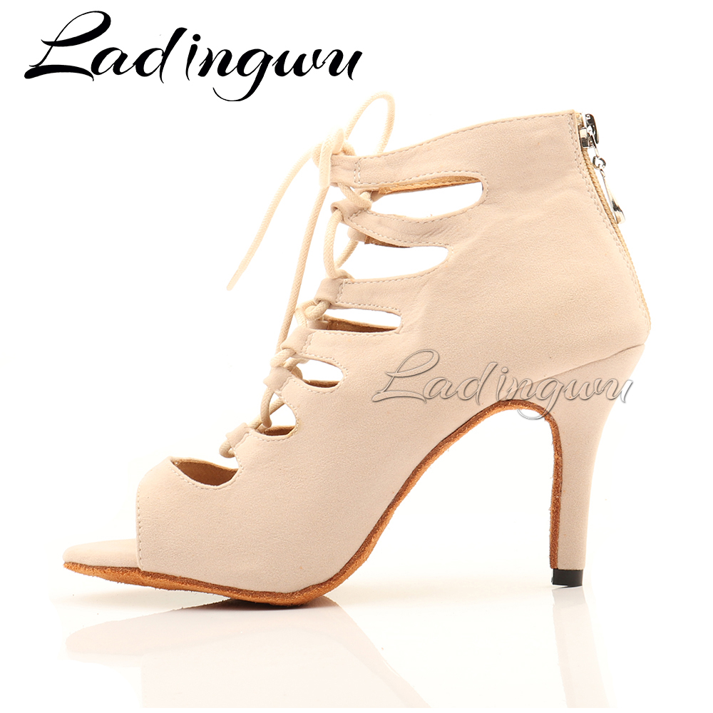 Ladingwu Beige Suede High-Topร - Soft Sole Booties บทวิจารณ์และราคา