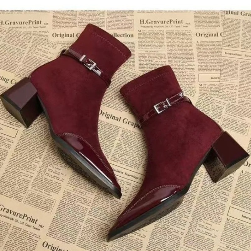 รองเท้าบูทหัวเหลี่ยมแบบมีสายรั - Soft Sole Booties บทวิจารณ์และราคา