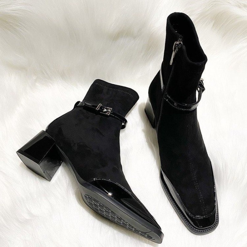 รองเท้าบูทหัวเหลี่ยมแบบมีสายรั - Soft Sole Booties บทวิจารณ์และราคา