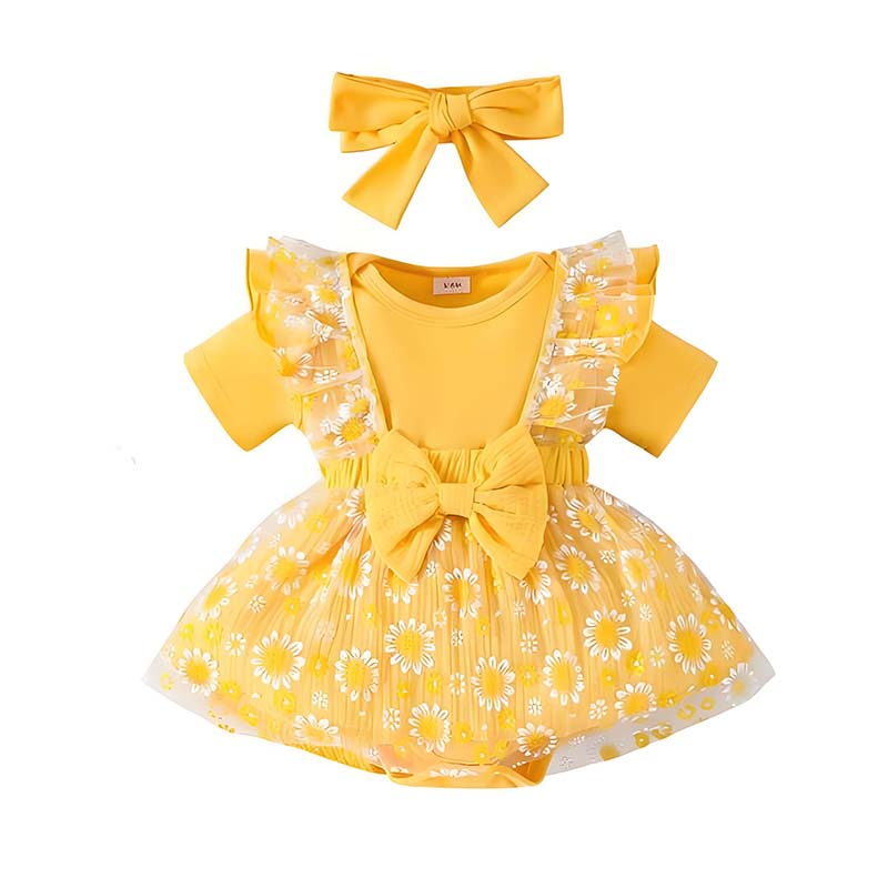 0-18 เดือนเสื้อผ้าเด็กผู้หญิง  - Baby Yellow Clothing Women บทวิจารณ์และราคา
