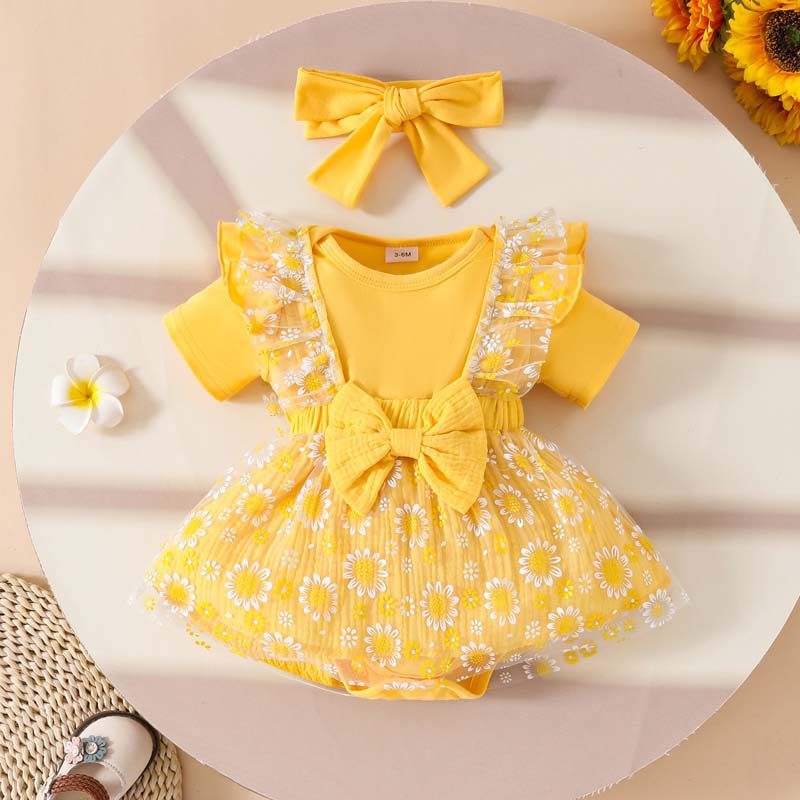 0-18 เดือนเสื้อผ้าเด็กผู้หญิง  - Baby Yellow Clothing Women บทวิจารณ์และราคา