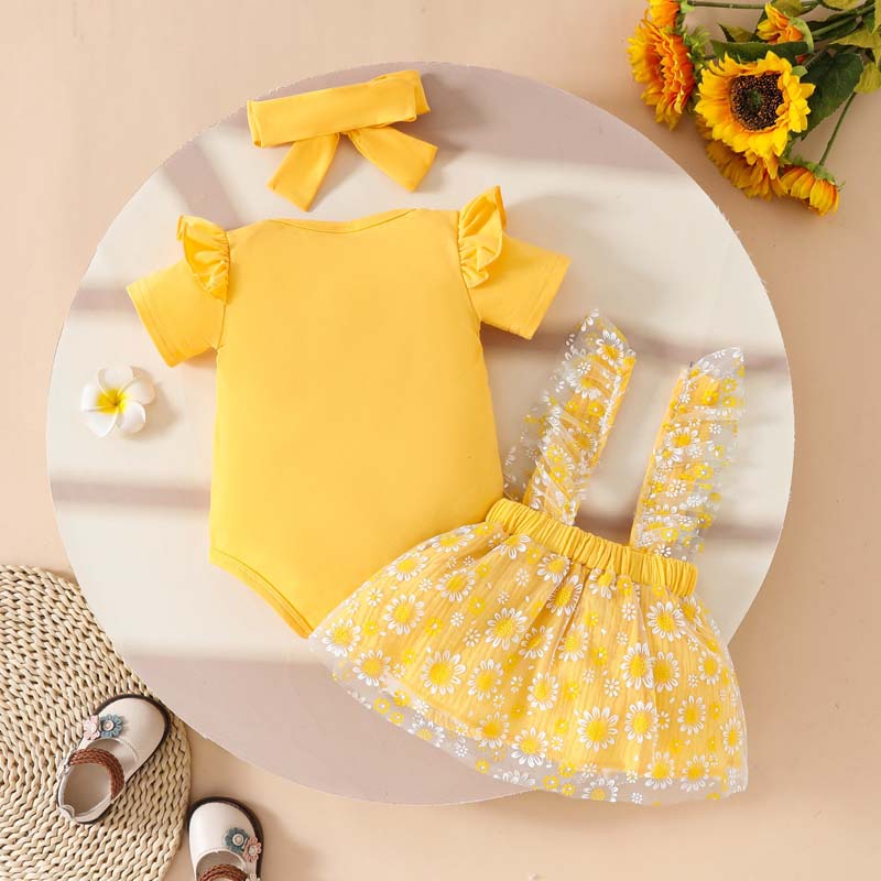 0-18 เดือนเสื้อผ้าเด็กผู้หญิง  - Baby Yellow Clothing Women บทวิจารณ์และราคา