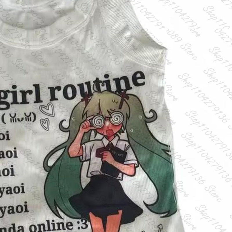 เสื้อกล้ามและเสื้อครอปพิมพ์ลาย - Baby Y2K Clothing บทวิจารณ์และราคา
