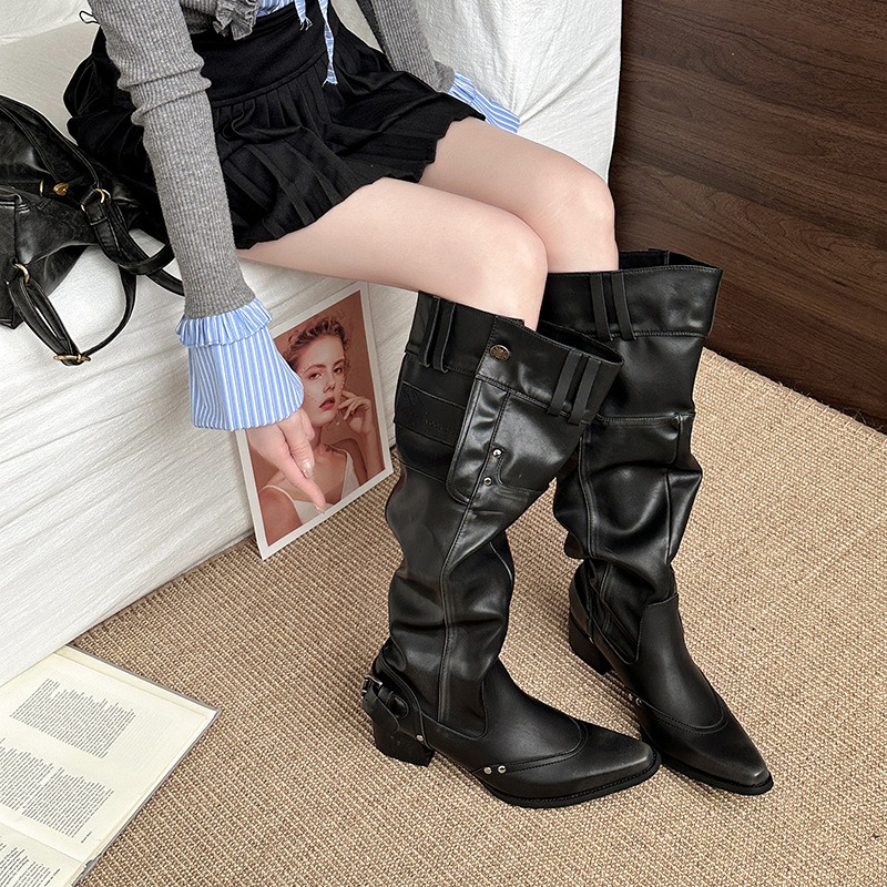 รองเท้าสตรีวินเทจผู้หญิงเข่าสู - Soft Sole Booties บทวิจารณ์และราคา