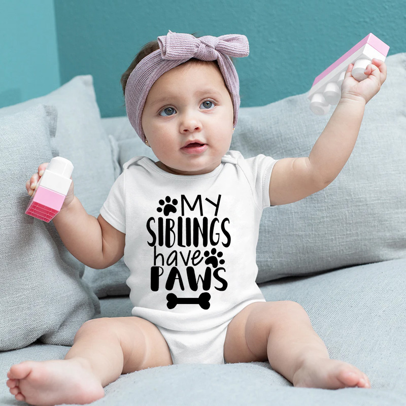พี่น้องของฉันมีอุ้งเท้าชุดหมีเ - Romper Onesie Baby บทวิจารณ์และราคา
