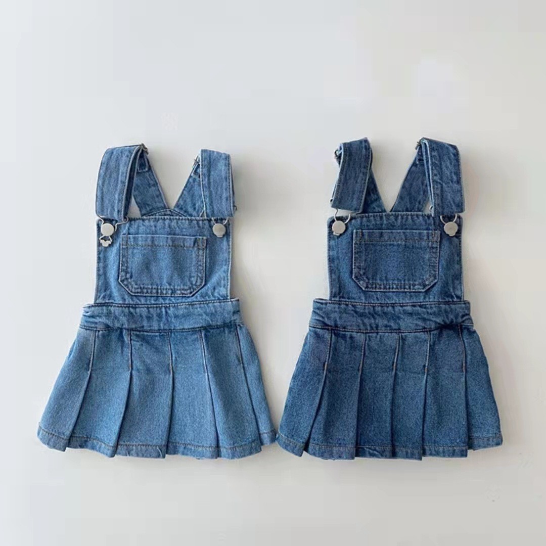 ชุดเอี๊ยมยีนส์เด็กผู้หญิง Q220 - Baby Overall Denim บทวิจารณ์และราคา