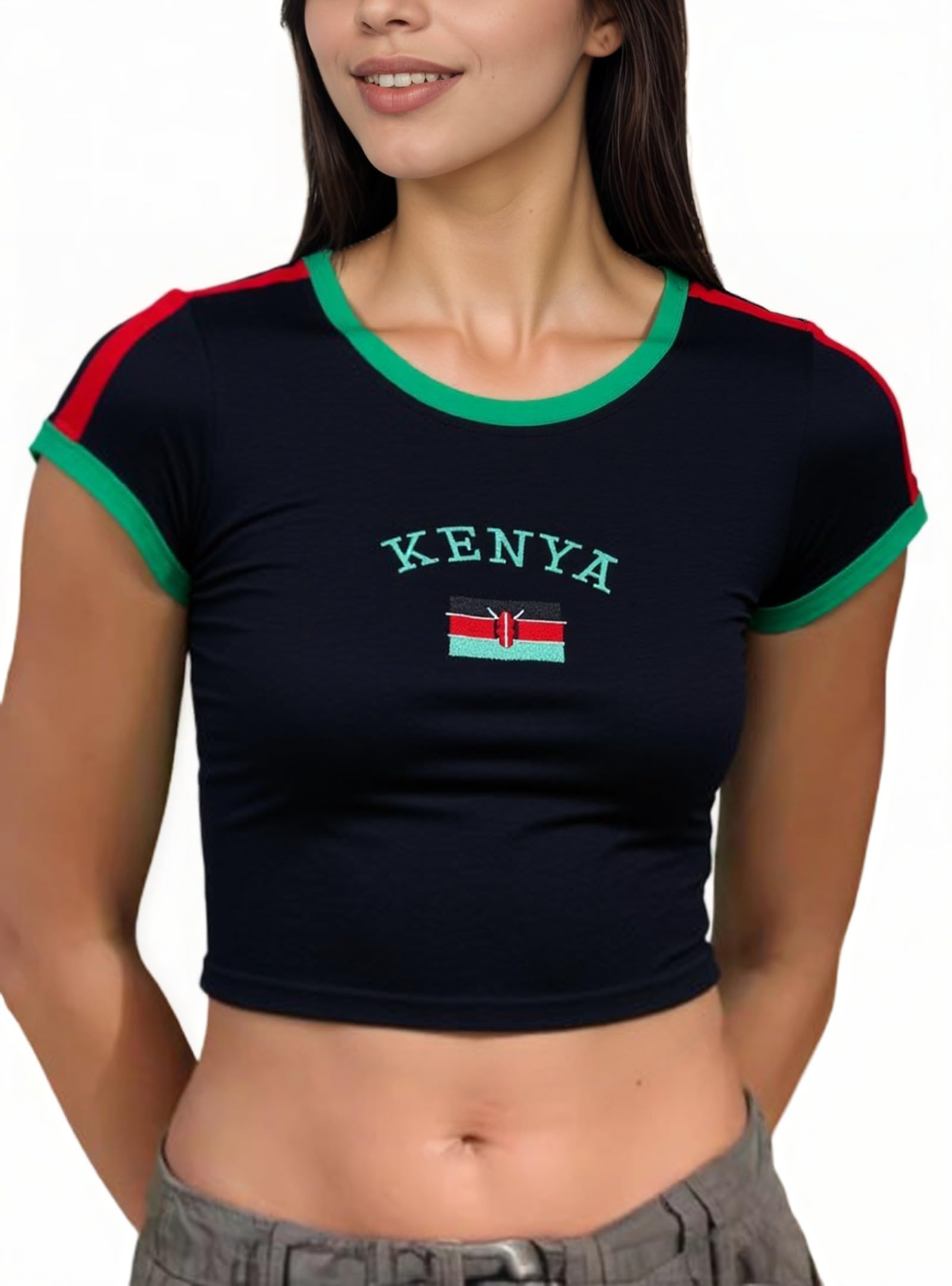 เสื้อยืดครอปท็อปสีดำสไตล์เรโทร - Baby Y2K Clothing บทวิจารณ์และราคา