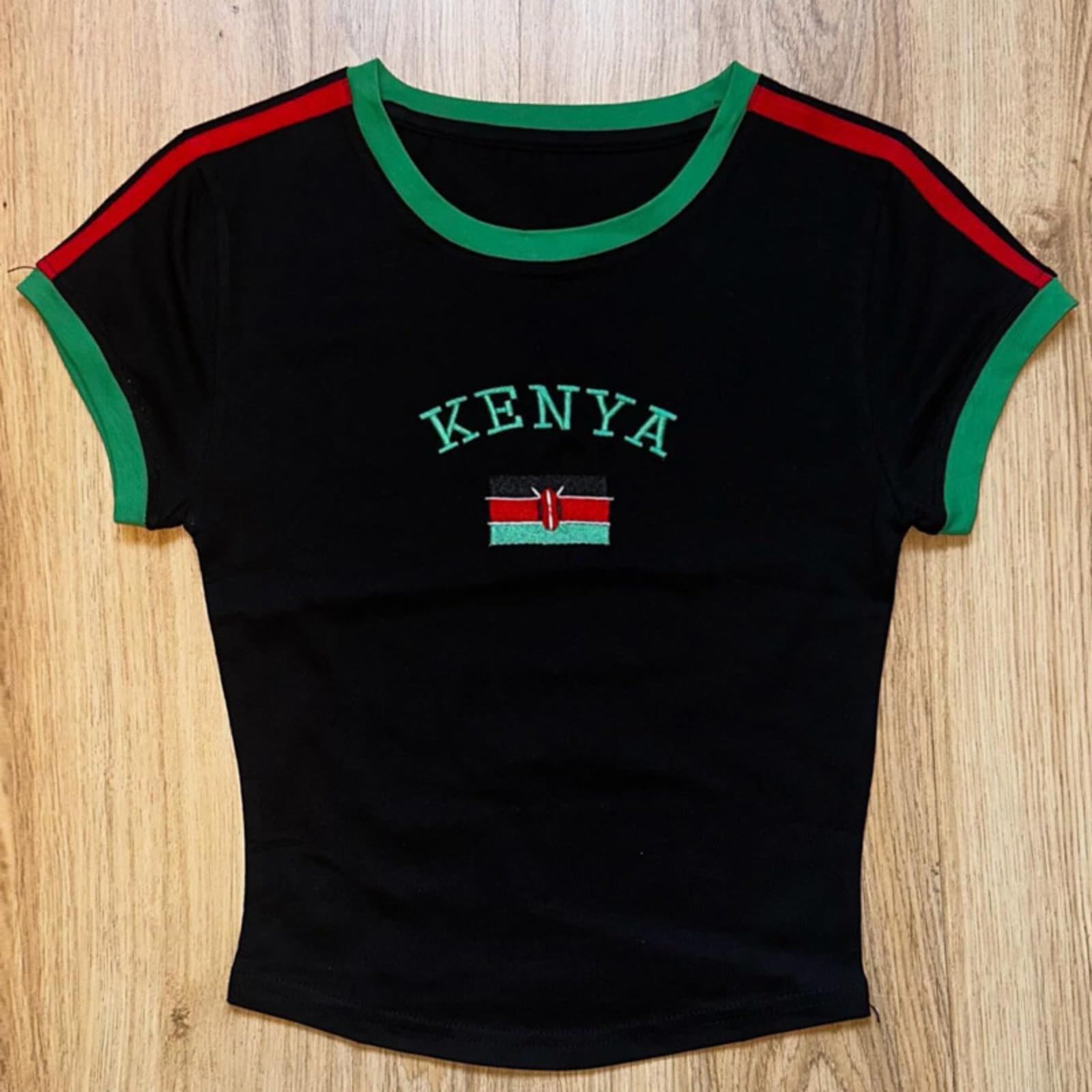 เสื้อยืดครอปท็อปสีดำสไตล์เรโทร - Baby Y2K Clothing บทวิจารณ์และราคา
