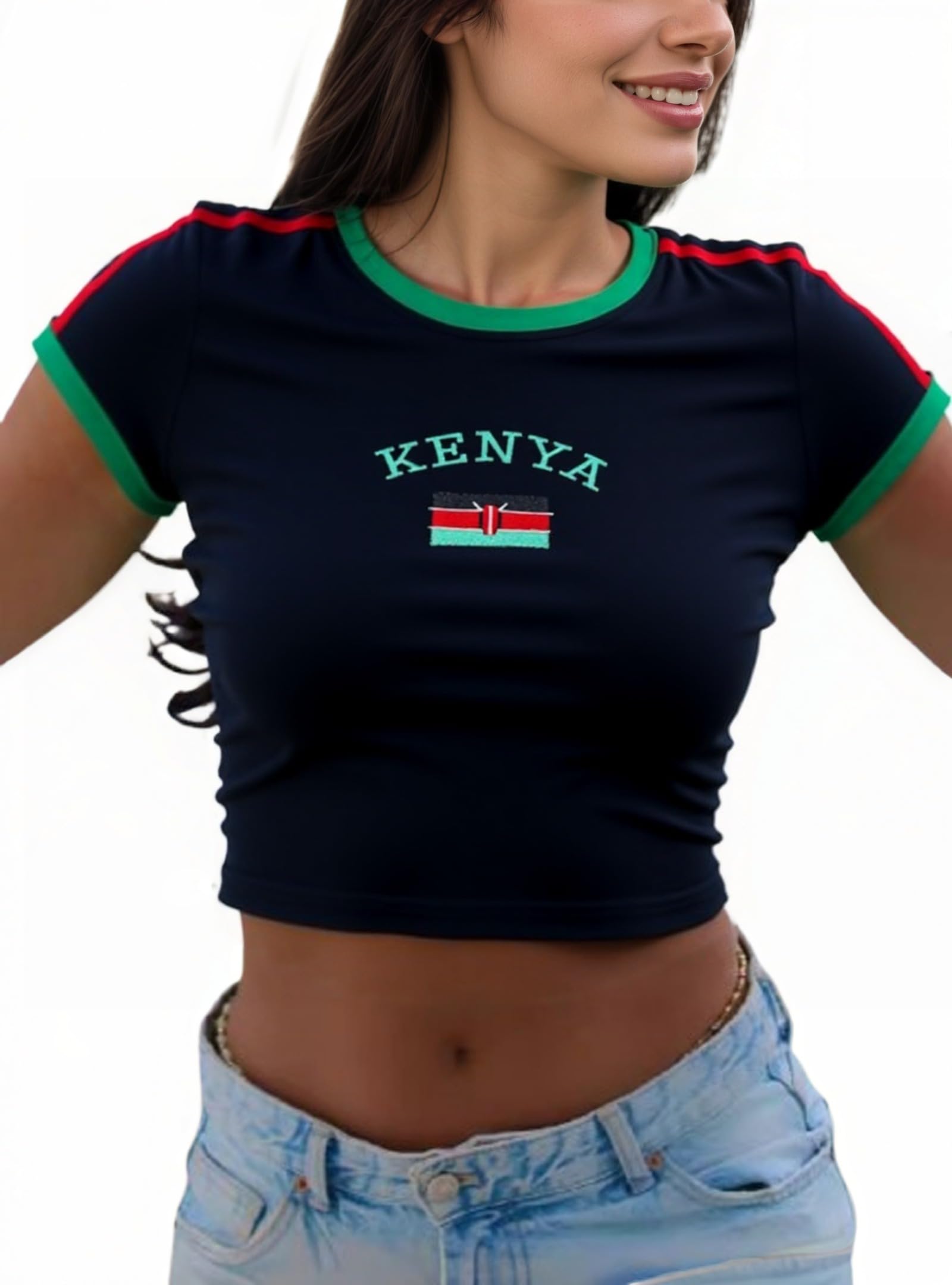เสื้อยืดครอปท็อปสีดำสไตล์เรโทร - Baby Y2K Clothing บทวิจารณ์และราคา