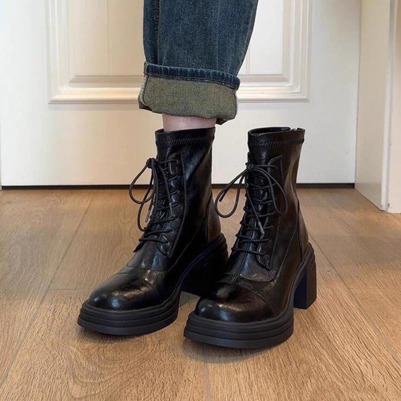รองเท้าบูทผู้หญิงแบบผูกเชือก ห - Soft Sole Booties บทวิจารณ์และราคา