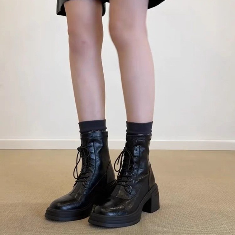 รองเท้าบูทผู้หญิงแบบผูกเชือก ห - Soft Sole Booties บทวิจารณ์และราคา